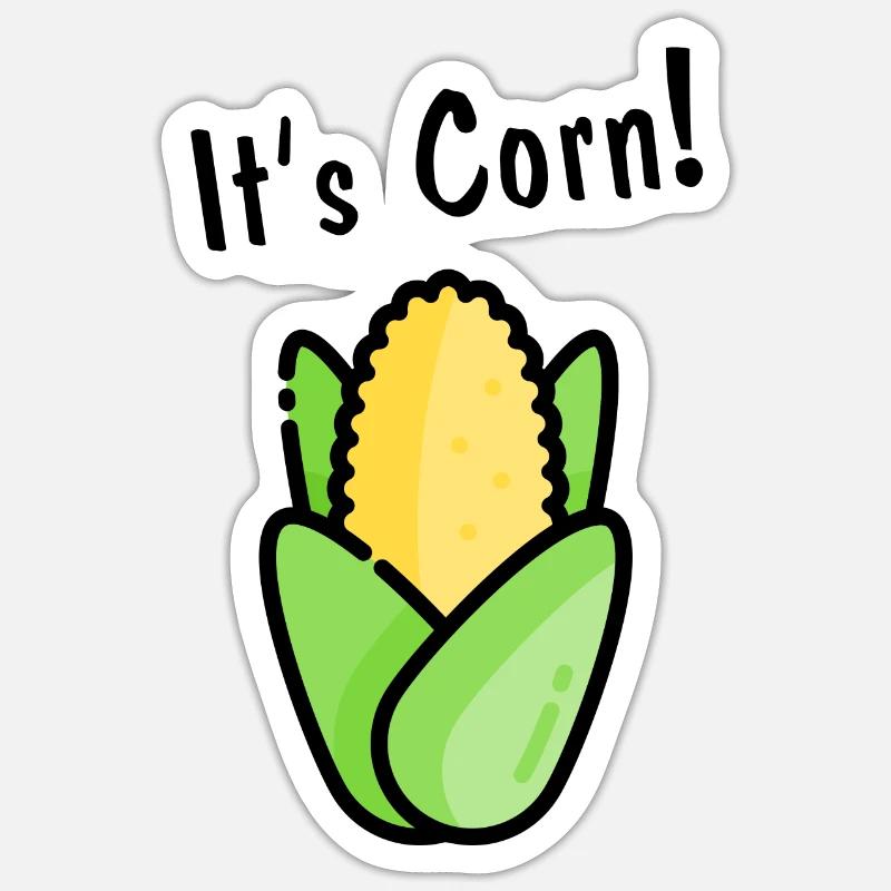 It's corn! - Sticker Größe S (10 x 10 cm) - Mattweiß