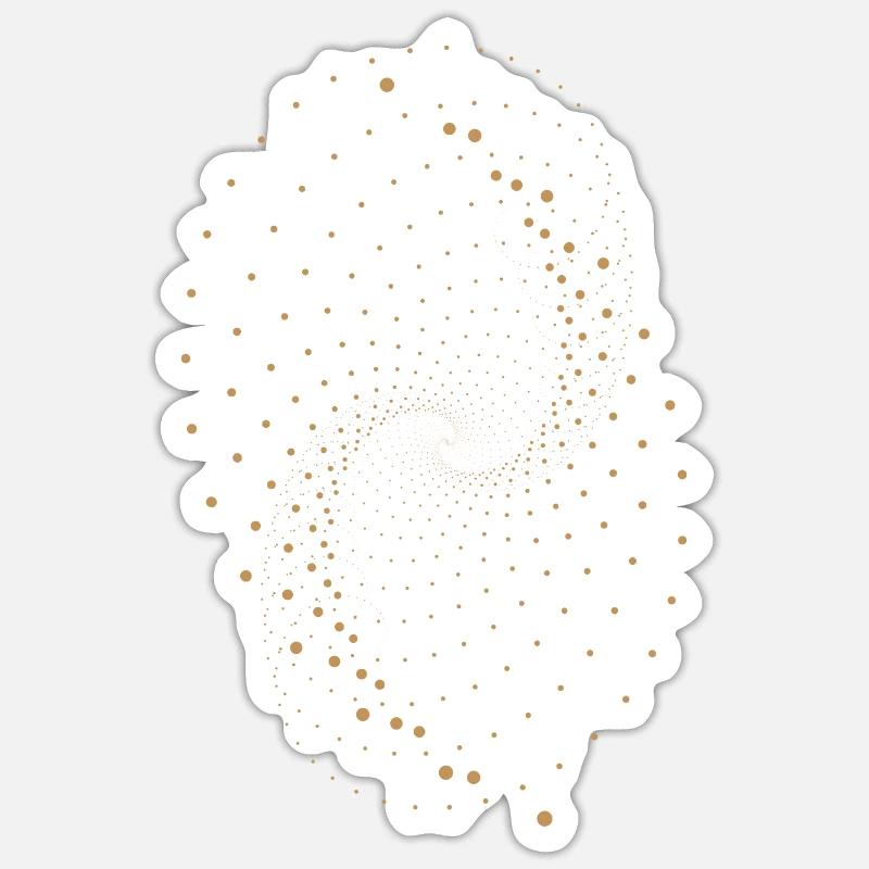Conception de points abstraits - Sticker taille S (10 x 10 cm) - blanc mat