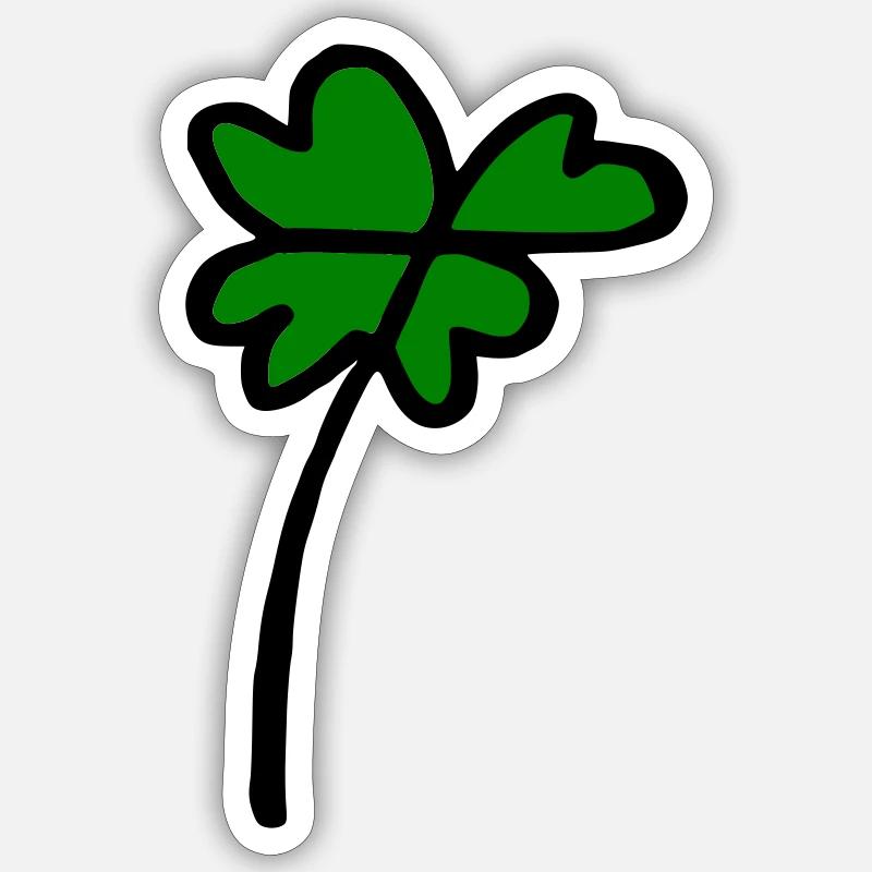 Cloverleaf - Sticker taille S (10 x 10 cm) - blanc mat