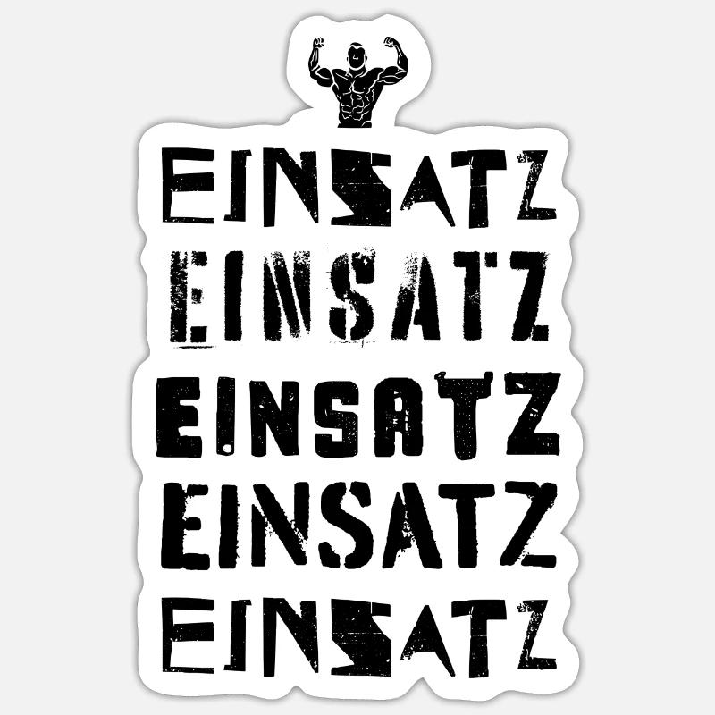 Einsatz - Sticker Größe S (10 x 10 cm) - Mattweiß