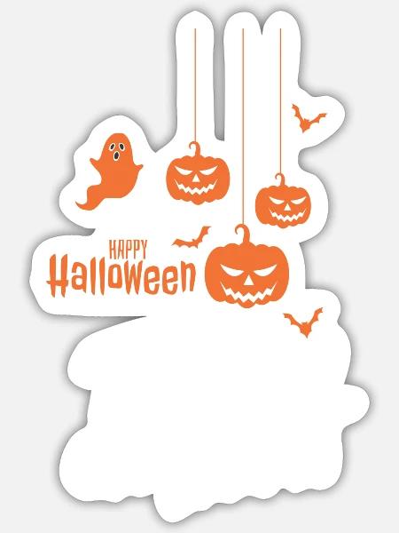 Trick or treat - Sticker Größe S (10 x 10 cm) - Mattweiß