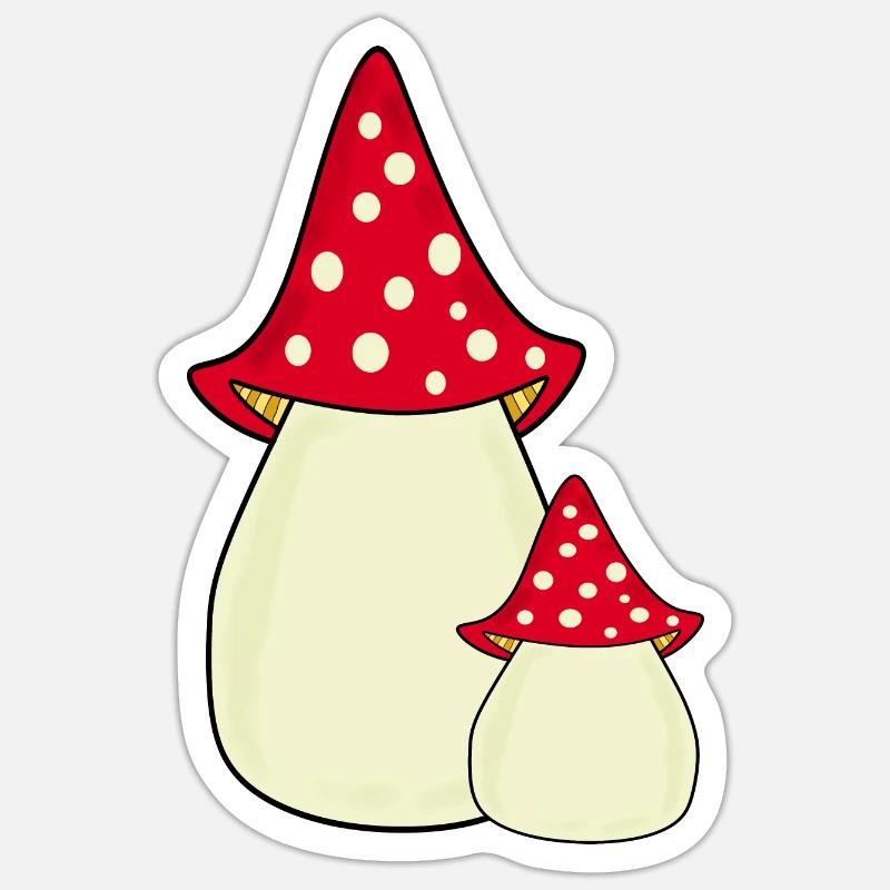 Toadstool, mushroom in the woods gift Sticker size S (10 x 10 cm)
