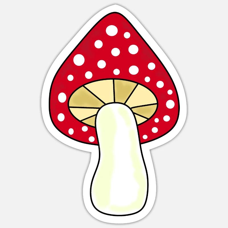 Toadstool, mushroom in the woods gift Sticker size S (10 x 10 cm)