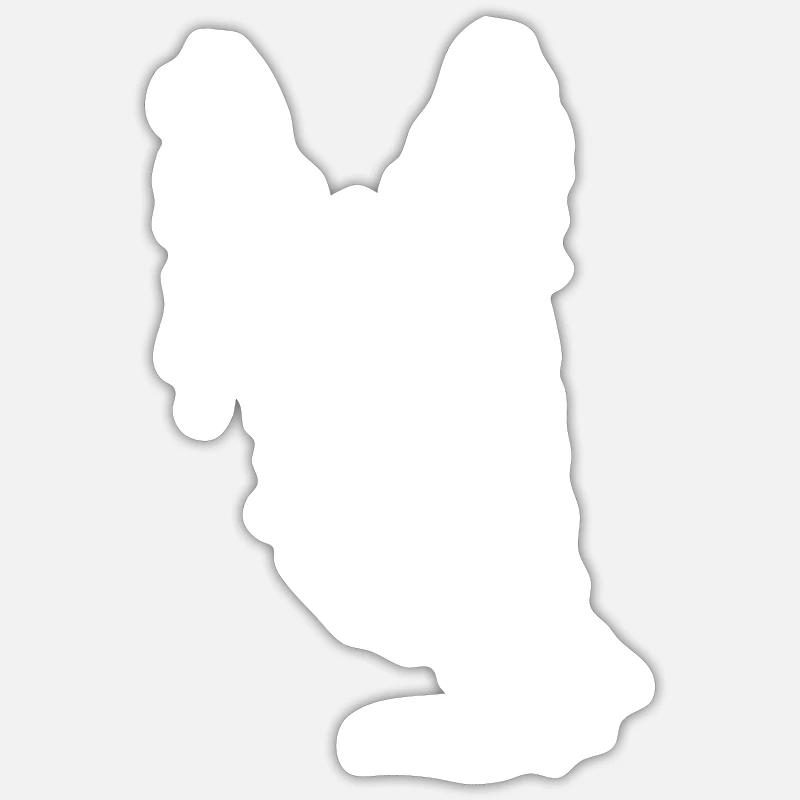 Deutscher Schäferhund Frontalansicht - Sticker Größe S (10 x 10 cm) - Mattweiß