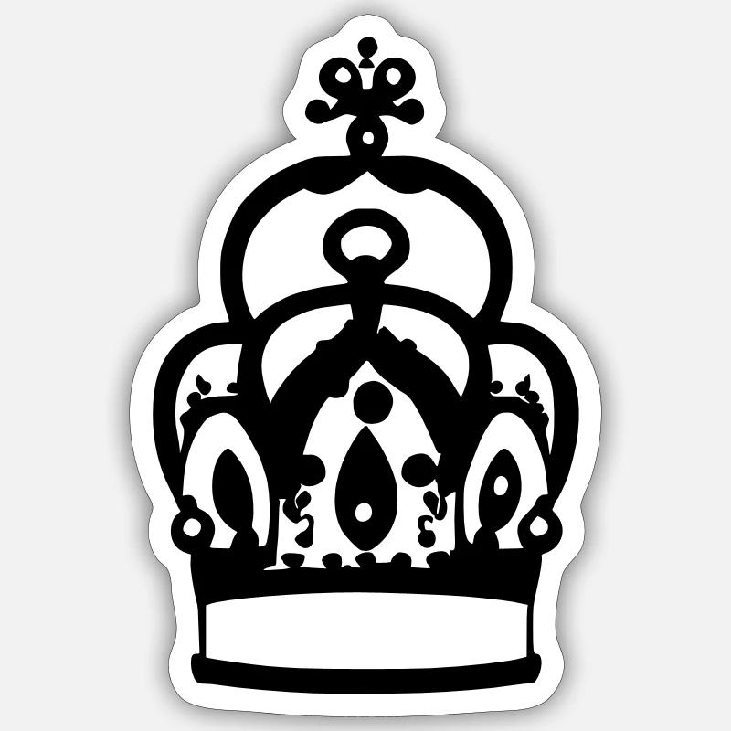 Crown King Queen Emperor Majesty Vector 5 Sticker size S (10 x 10 cm)