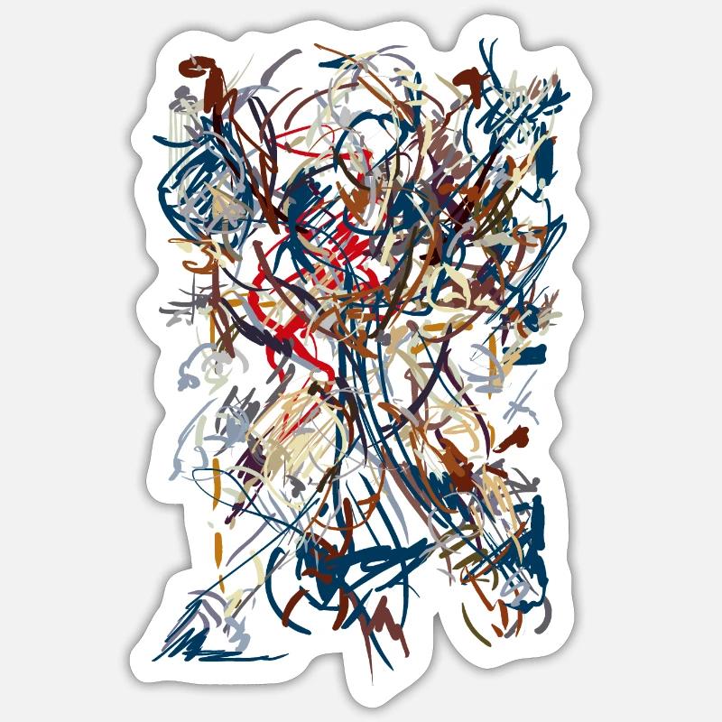 abstract - Sticker size S (10 x 10 cm) - white matte