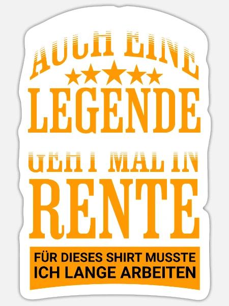 Rentner 2023 Eine Legende Geht In Rente Lustiges - Sticker Größe S (10 x 10 cm) - Mattweiß