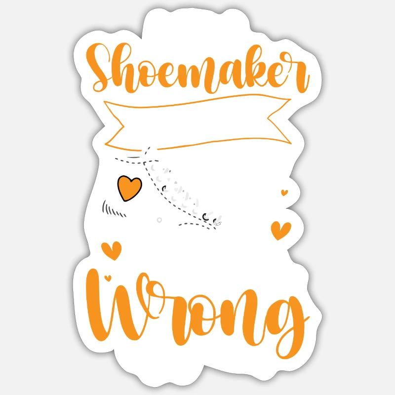 Schuster Semelle Job - Sticker taille S (10 x 10 cm) - blanc mat