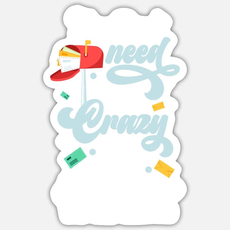 Briefträger Briefe Paketbote - Sticker Größe S (10 x 10 cm) - Mattweiß