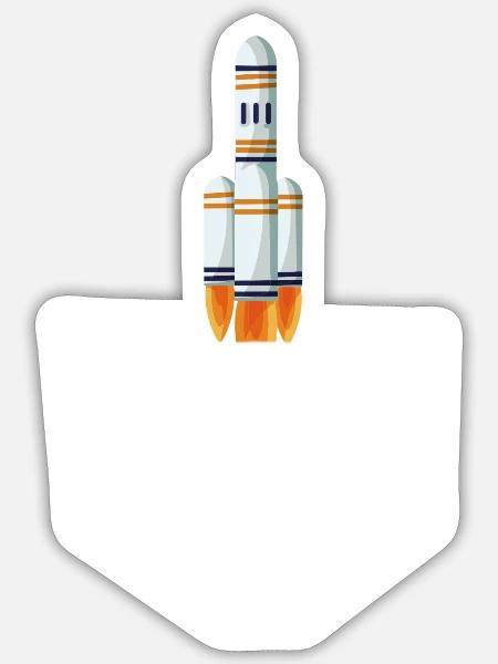 To the Moon - Sticker Größe S (10 x 10 cm) - Mattweiß