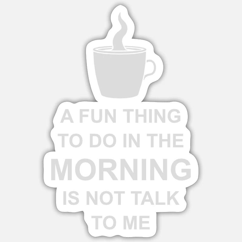 ne me parle pas - Sticker taille S (10 x 10 cm) - blanc mat