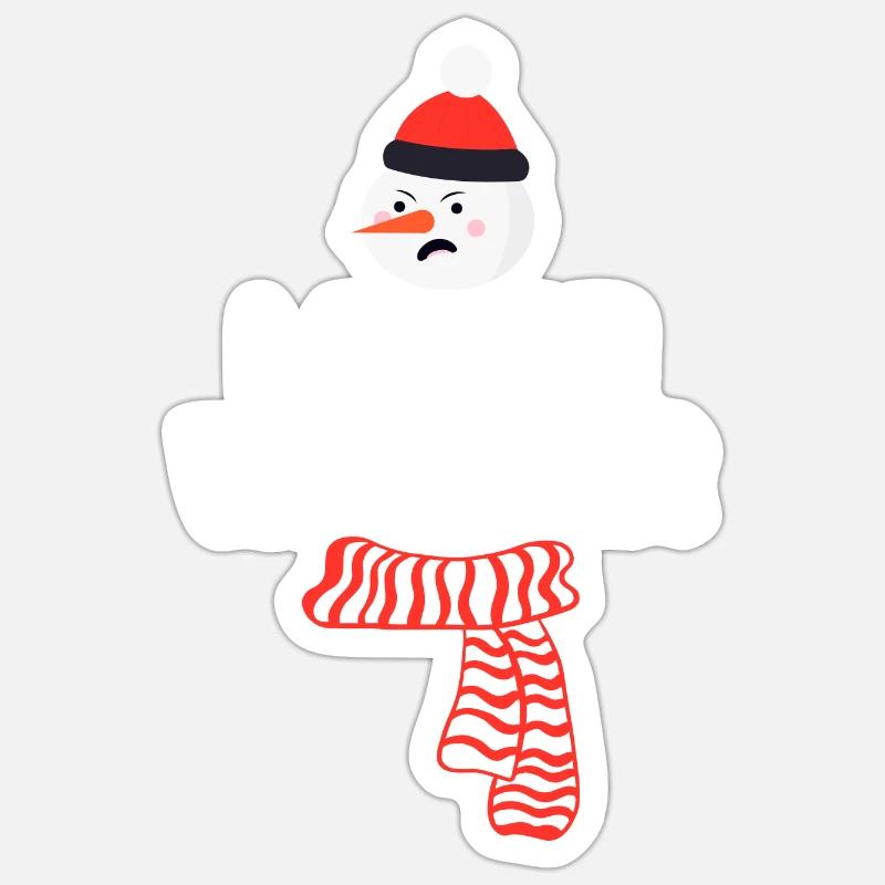 I hate winter, I hate snow and cold Sticker size S (10 x 10 cm)