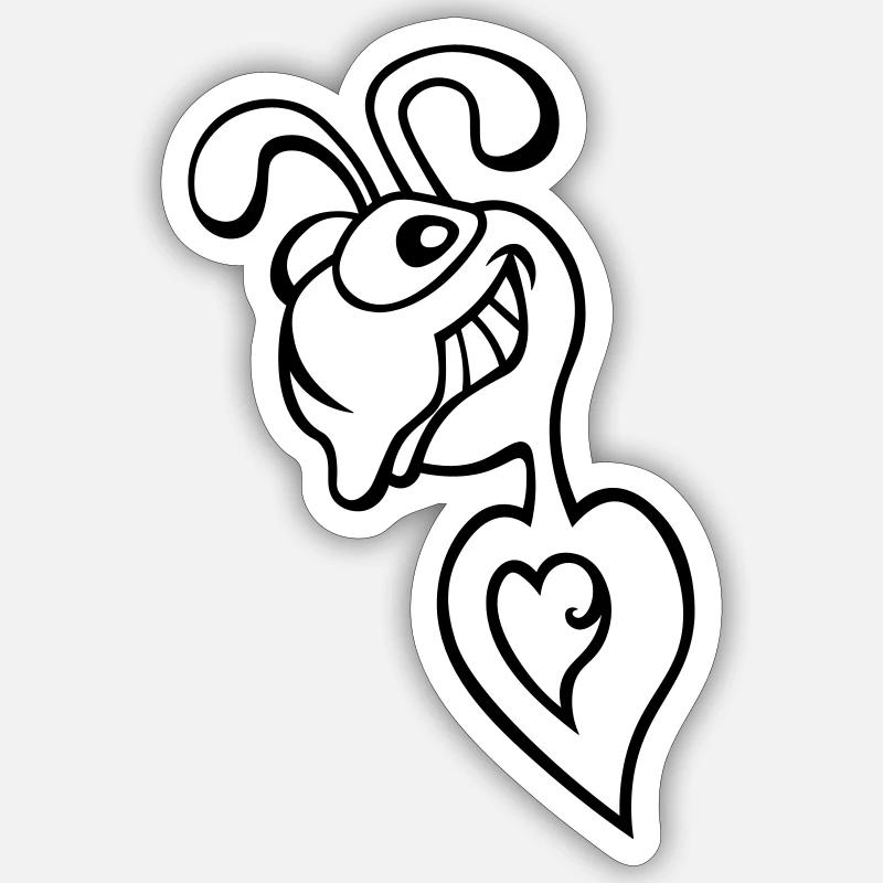 cool ant - Sticker size S (10 x 10 cm) - white matte