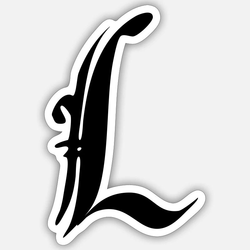 L - Sticker Größe S (10 x 10 cm) - Mattweiß