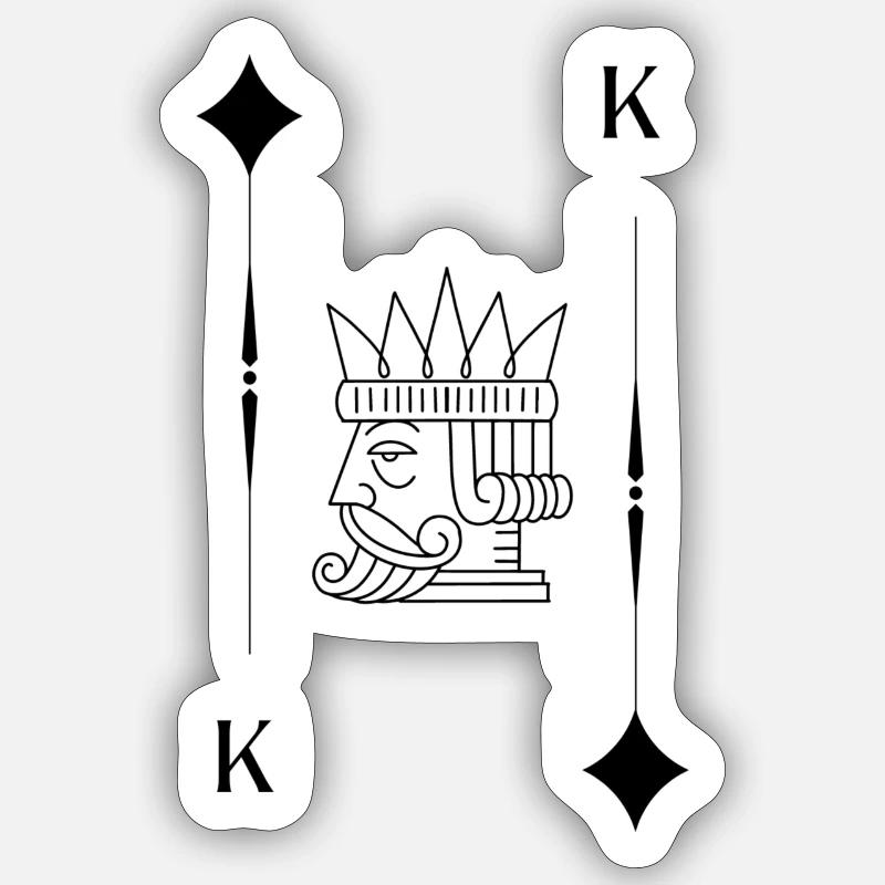 Tile King - Sticker size S (10 x 10 cm) - white matte