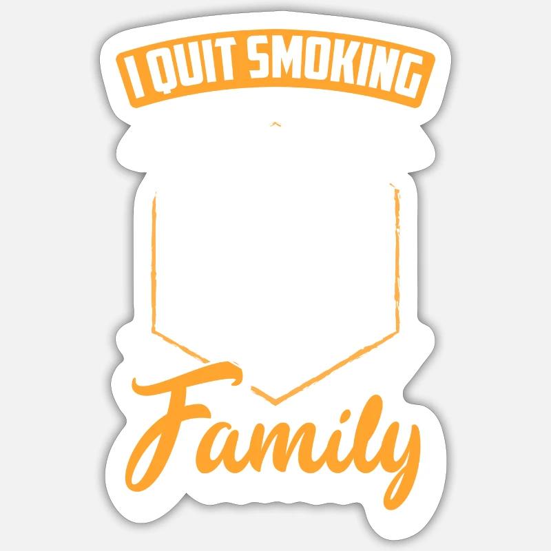 Cigarette Discipline - Sticker taille S (10 x 10 cm) - blanc mat
