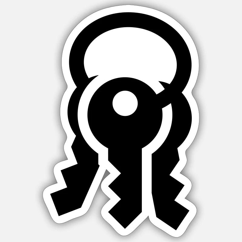 Keychain Key Icon Symbol Character Sticker size S (10 x 10 cm)