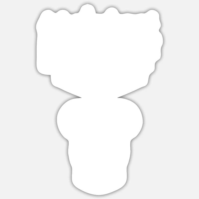 Ici c’est moi le chef - Sticker taille S (10 x 10 cm) - blanc mat