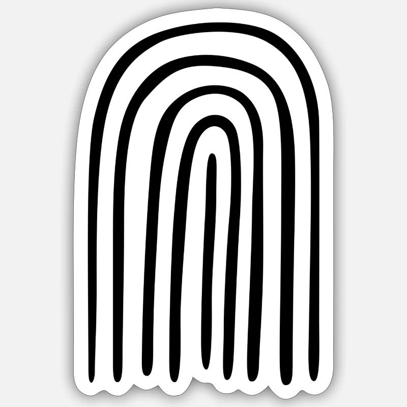 boho regenbogen Sticker Größe S (10 x 10 cm)