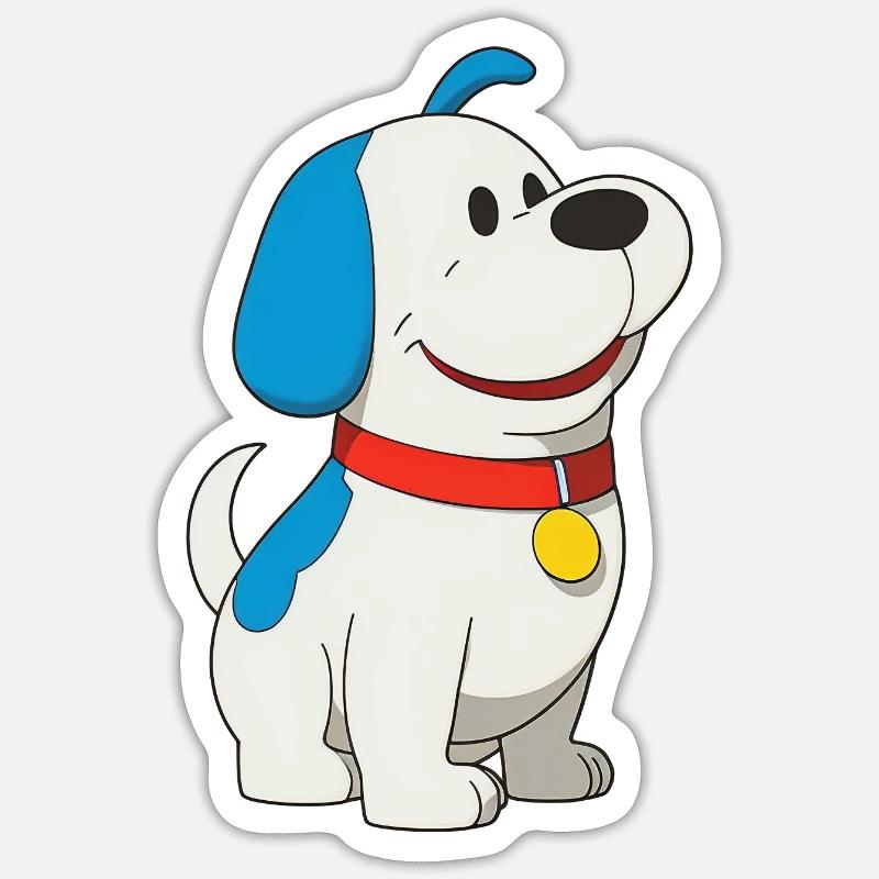 hund - Sticker Größe S (10 x 10 cm) - Mattweiß