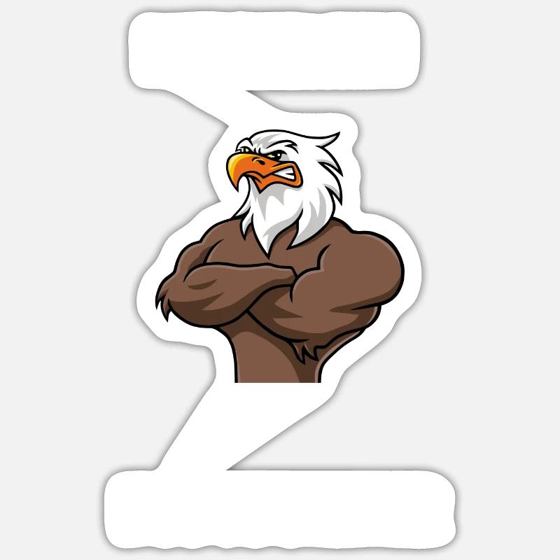 ICH BIN EIN BODYBUILDER - Sticker Größe S (10 x 10 cm) - Mattweiß