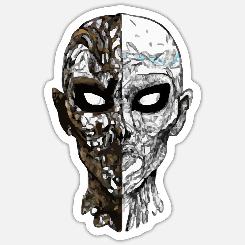 Skull - Sticker size S (10 x 10 cm) - white matte