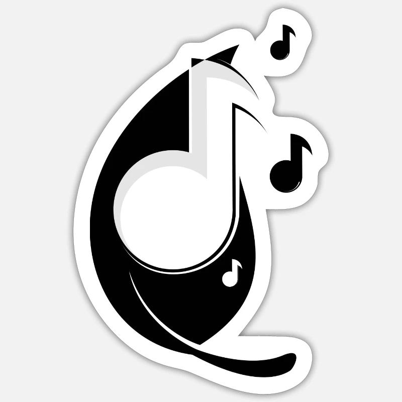 Partition - Sticker taille S (10 x 10 cm) - blanc mat