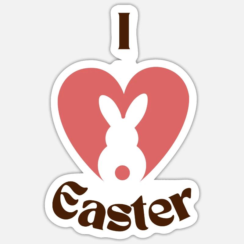 I Love Easter Sticker Größe S (10 x 10 cm)