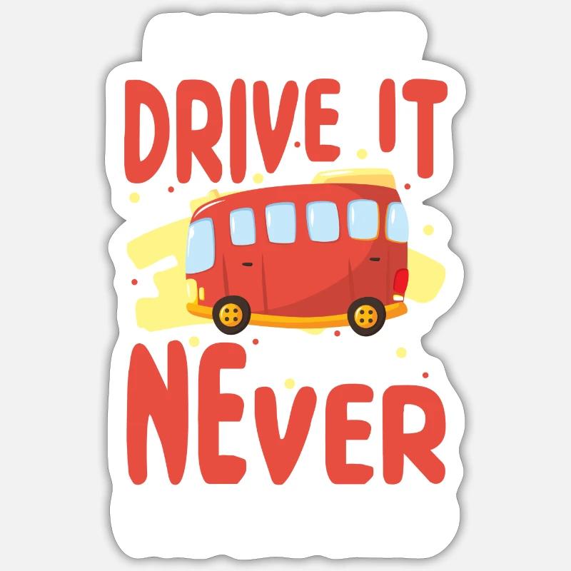 Fahrer Beruf Arbeit - Sticker Größe S (10 x 10 cm) - Mattweiß