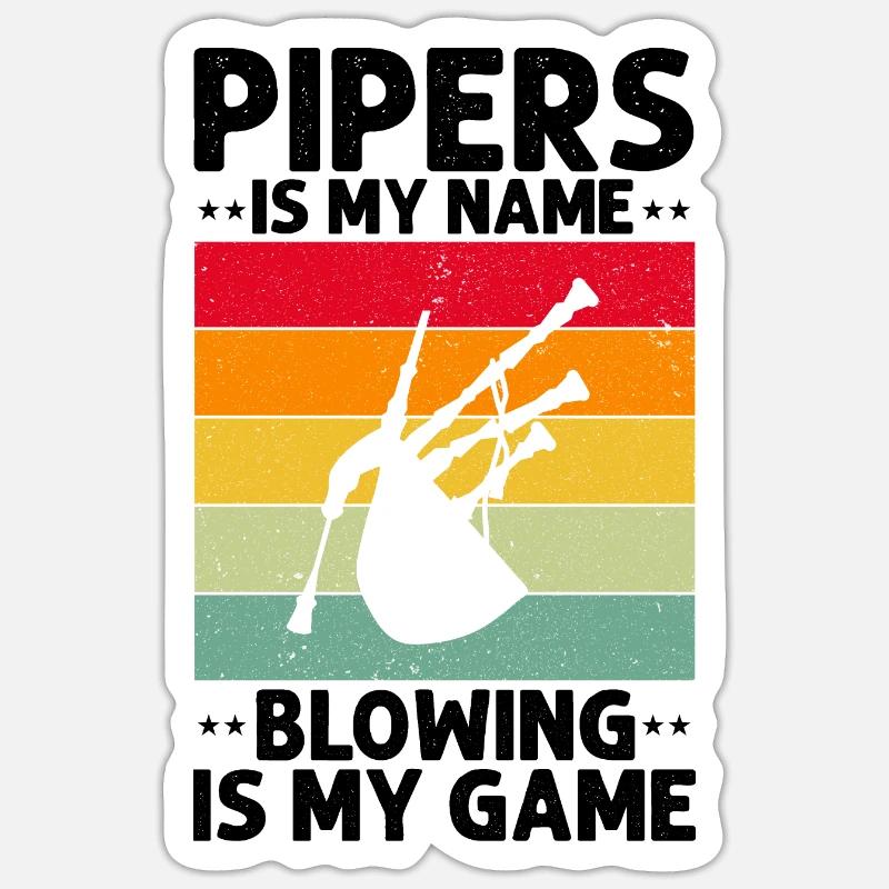 Cornemuse pour cornemuse et écossaise Sticker taille S (10 x 10 cm)