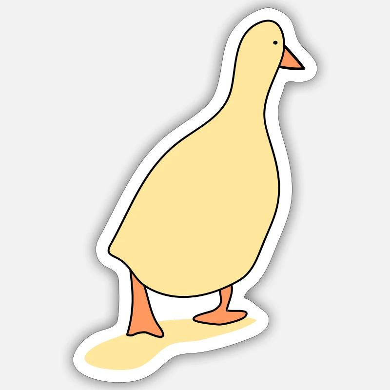 Duck bird 3 - Sticker size S (10 x 10 cm) - white matte