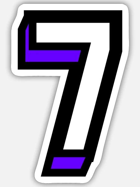 7. 7 JAHRE. 7. JAHRESTAG. GEBURTSTAG 7 JAHRE - Sticker Größe S (10 x 10 cm) - Mattweiß