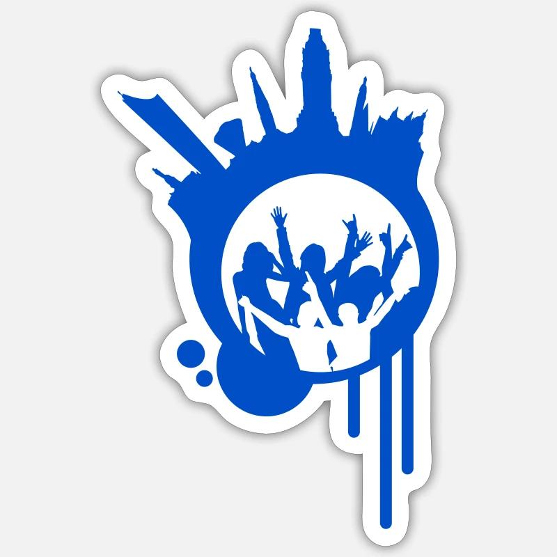 Fête de Leipzig - Sticker taille S (10 x 10 cm) - blanc mat
