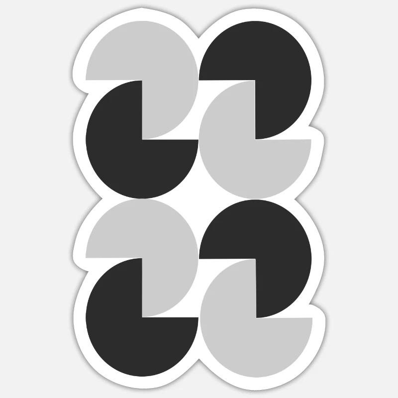 Abstraction - Sticker size S (10 x 10 cm) - white matte