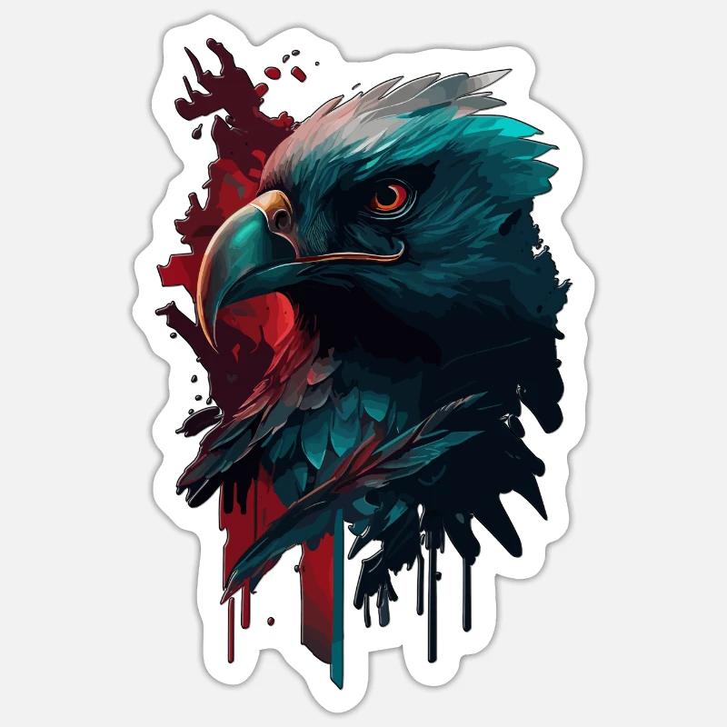 Refresh your wardrobe with blood eagle style Sticker size S (10 x 10 cm)