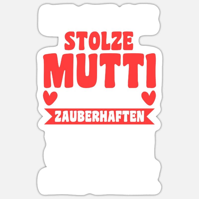 Mutter Sohn Muttertag Mama - Sticker Größe S (10 x 10 cm) - Mattweiß
