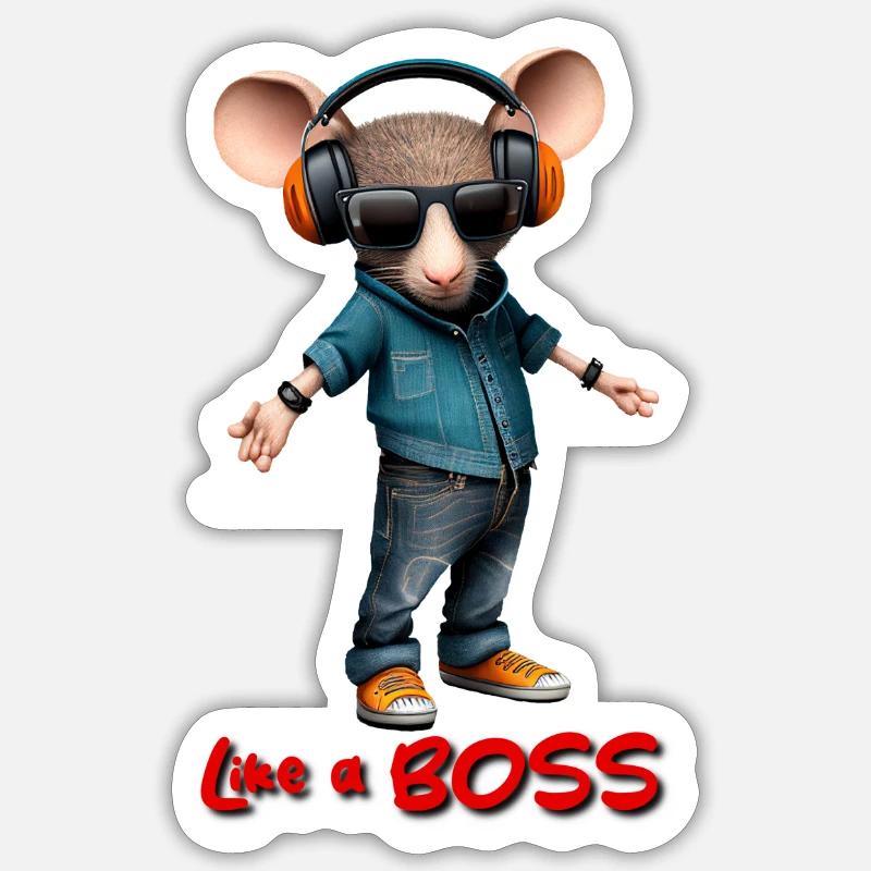 Like a Mouse - Sticker size S (10 x 10 cm) - white matte