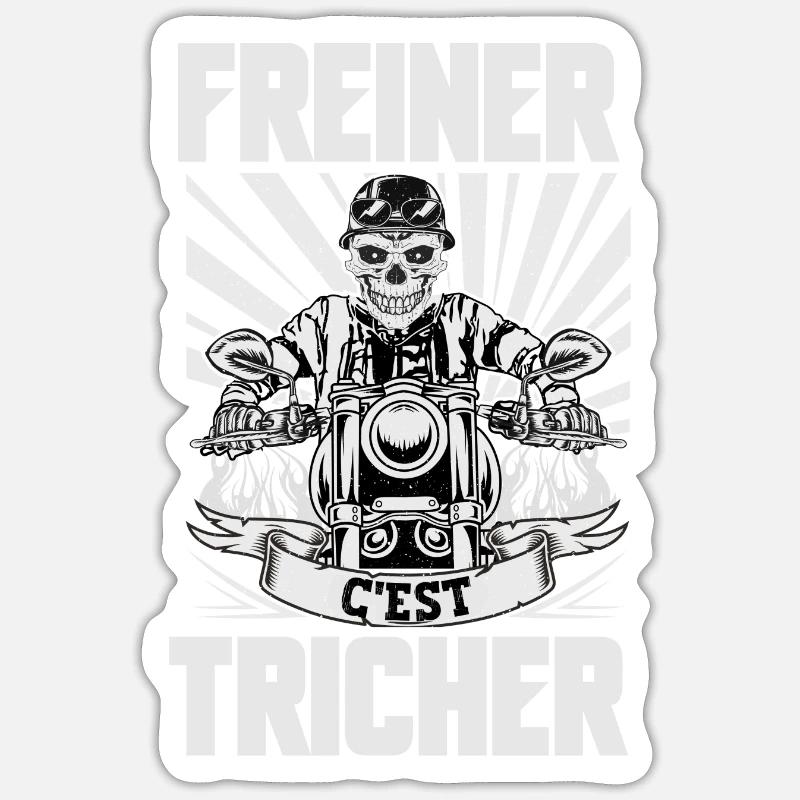 freiner c'est tricher - Sticker taille S (10 x 10 cm) - blanc mat