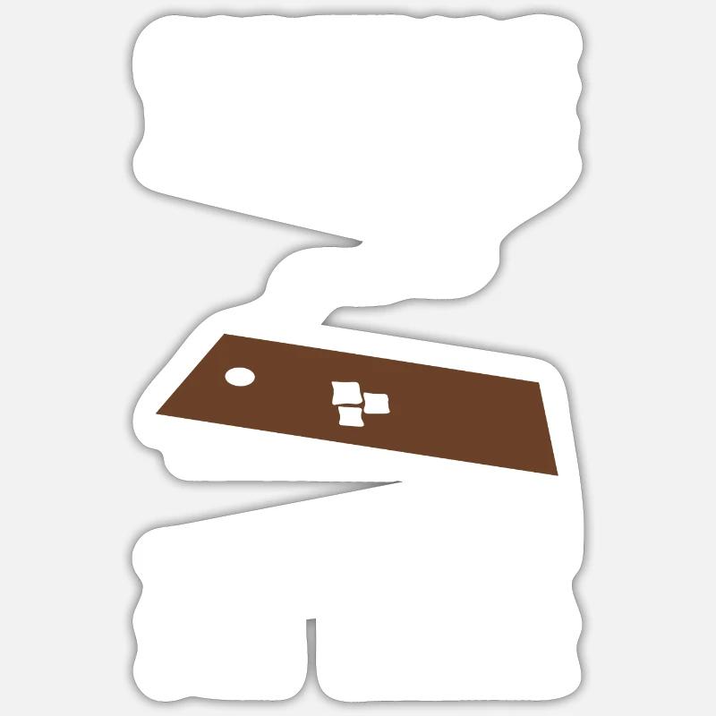 Cornhole Beanbag Geschenk Sticker Größe S (10 x 10 cm)