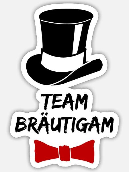team bräutigam 02 - Sticker Größe S (10 x 10 cm) - Mattweiß