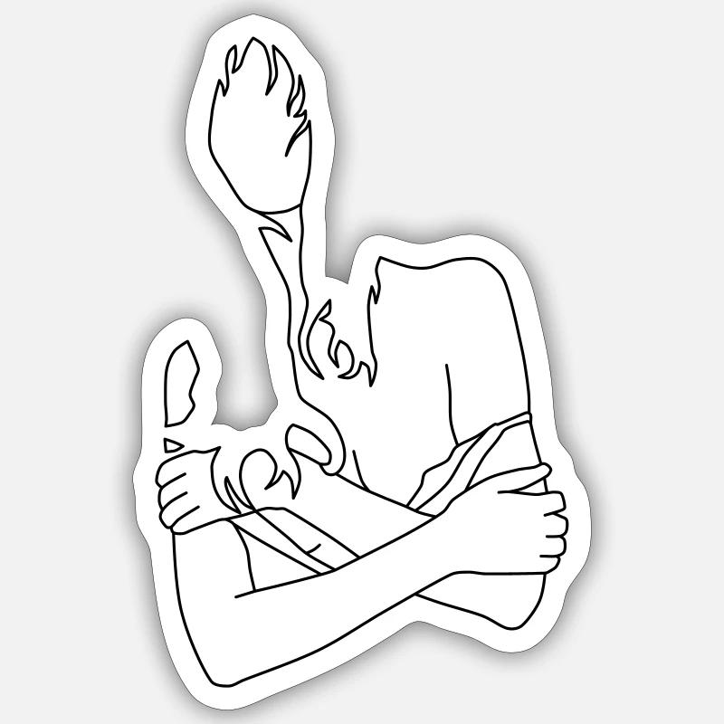 schulter 2 Sticker Größe S (10 x 10 cm)