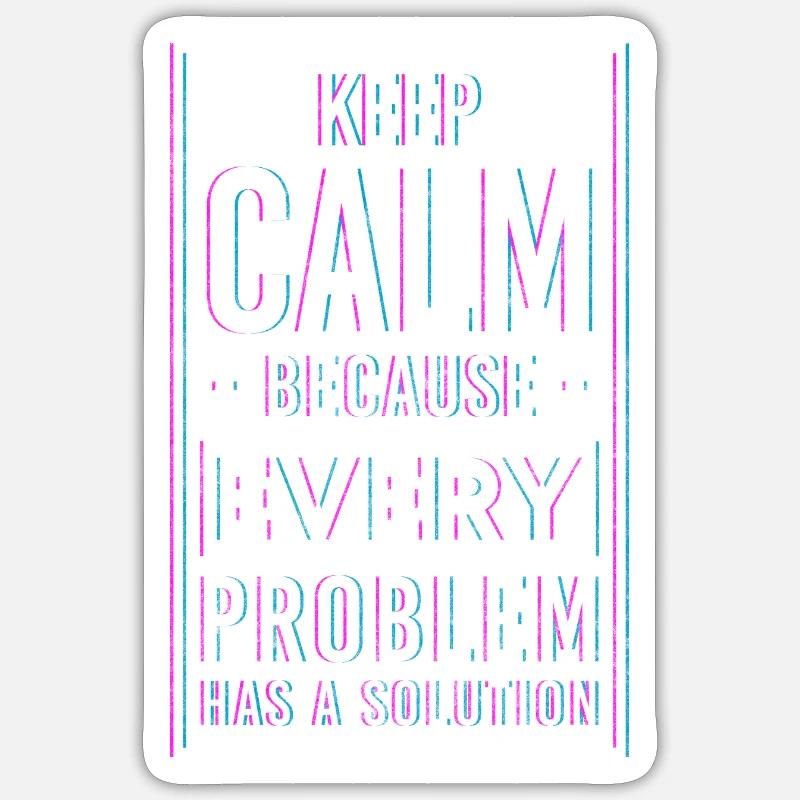 Problem? Nicht mein Problem Schwarzer Humor Egal - Sticker Größe S (10 x 10 cm) - Mattweiß