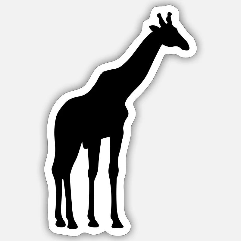 giraffe - Sticker size S (10 x 10 cm) - white matte