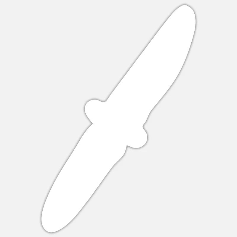 Knife Cutler Knife Lover - Sticker taille S (10 x 10 cm) - blanc mat