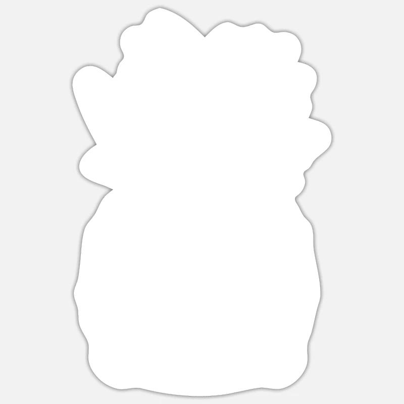 Pineapple - Sticker size S (10 x 10 cm) - white matte