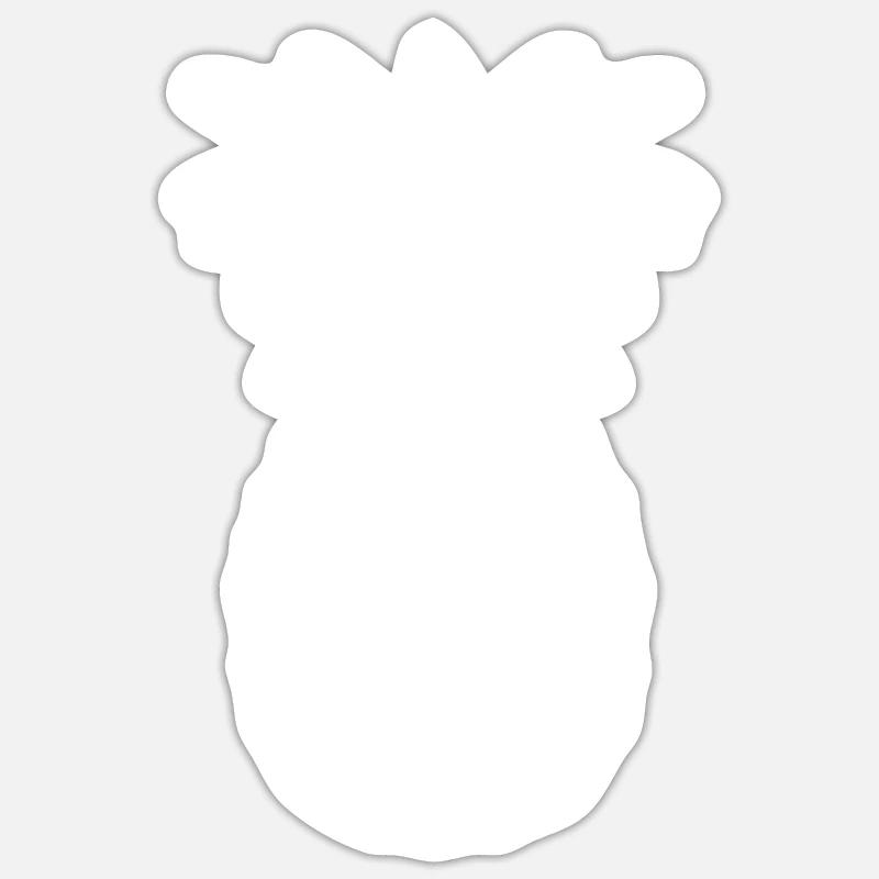 Ananas - Sticker taille S (10 x 10 cm) - blanc mat