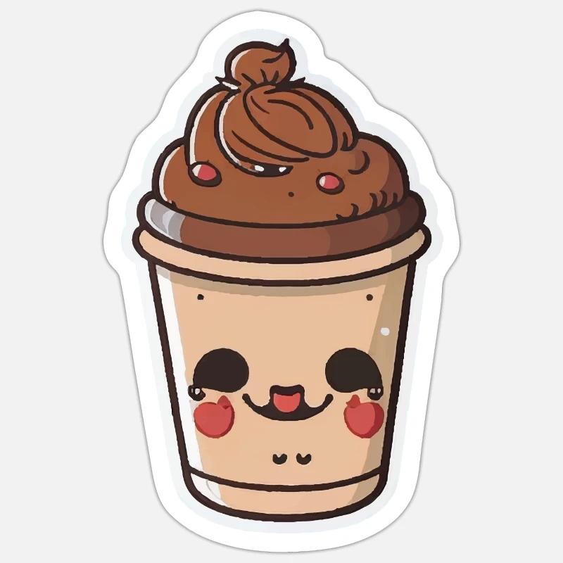 Coffee - Sticker size S (10 x 10 cm) - white matte