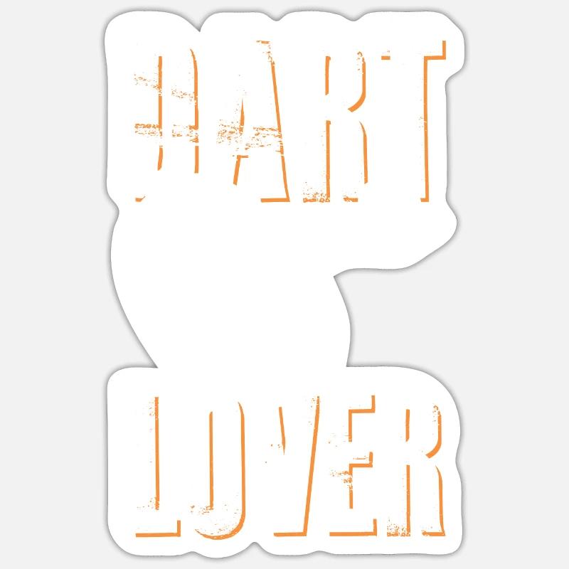 Fléchettes Amour - Sticker taille S (10 x 10 cm) - blanc mat