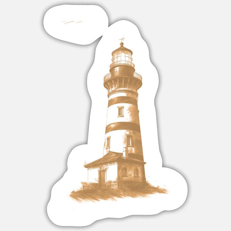 Accent de couleur phare - Sticker taille S (10 x 10 cm) - blanc mat