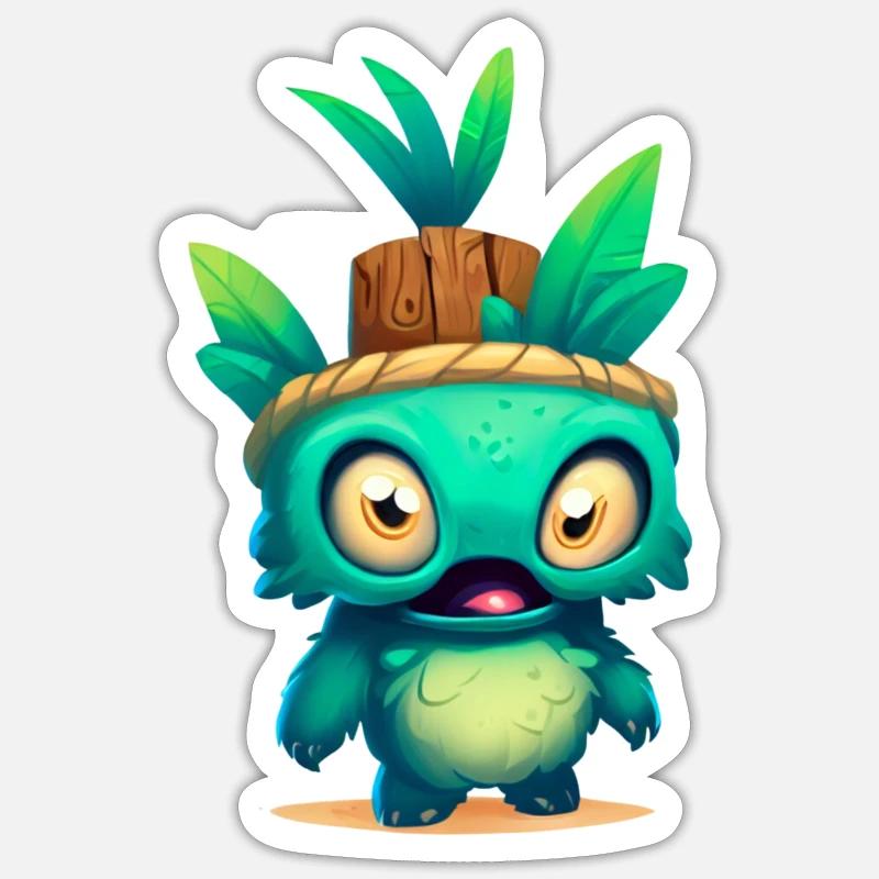 TikkiKiddy - Sticker taille S (10 x 10 cm) - blanc mat